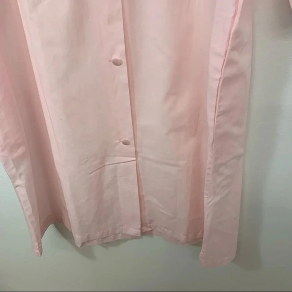 Intime  Nightgown Robe Small  Pastel Pink  Lace Embroidery Pockets Button Front - Picture 3 of 11
